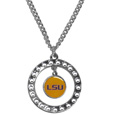 LSU Tigers Rhinestone Hoop Necklace
